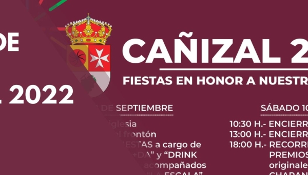 Cartel de fiestas Cañizal 2022